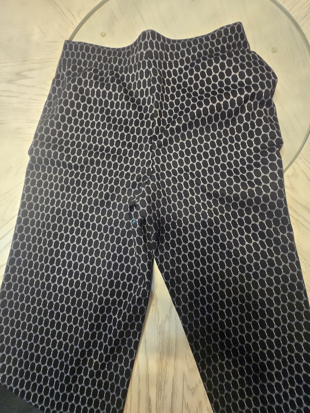 Jules & Leopold Black Geometric Wide-Leg Trousers - Picture 2 of 4